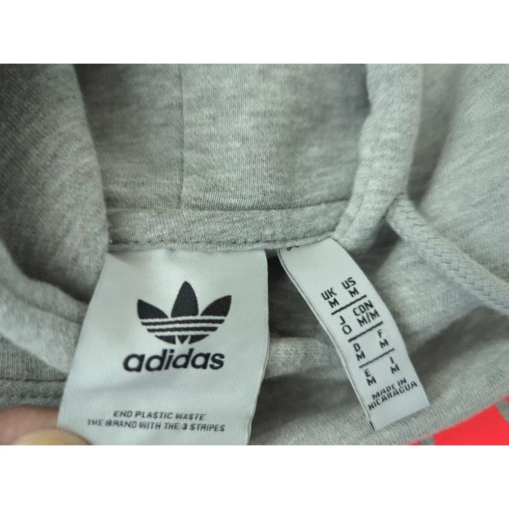 Adidas Hoodie Mens M Gray Long Sleeve Sweatshirt 